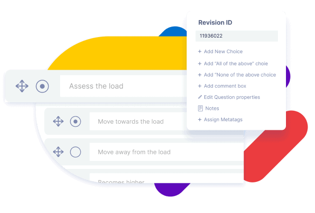 Manage a bank of assessment content with item versioning options to track exactly what’s been changed, when, and by who.